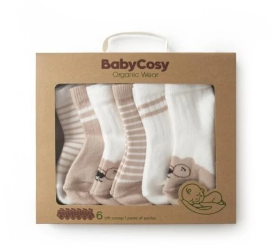 Ciorapei BabyCosy Ecru & Ivory, 6 buc. (0-6L) cumpăra în Chișinau