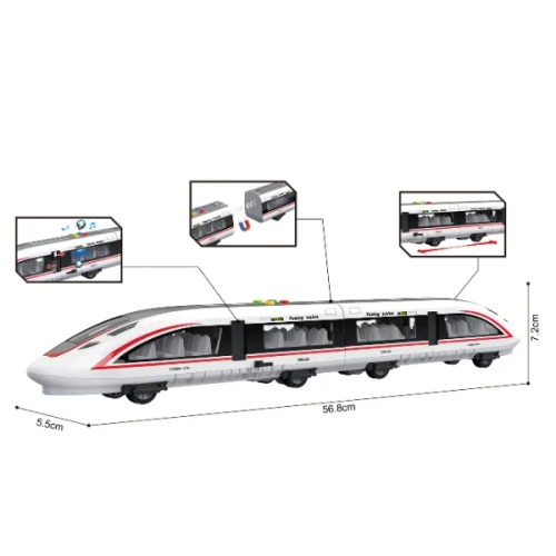 Магнитный поезд Wenyi High-Speed с инерцией (свет/звук), масштаб 1:16 купить в Кишиневе