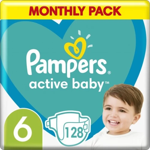 Подгузники Pampers Active Baby XXL BOX №6 (13-18 кг), 128 шт. купить в Кишиневе