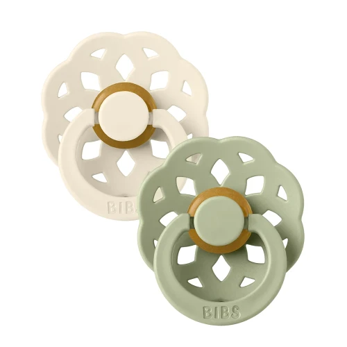 Suzetă rotundă din latex Bibs Boheme Ivory & Sage (0-6 luni), 2 buc. cumpăra în Chișinau