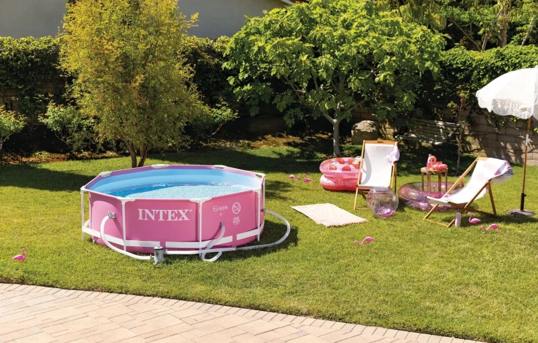 Бассейн для детей Intex Metal Frame Pink, 2843 литров купить в Кишиневе