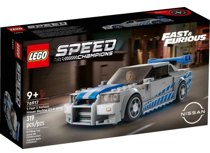 Set construcție Lego Speed ​​Champions 2 Fast 2 Furious Nissan Skyline GT-R (R34), 319 elemente cumpăra în Chișinau