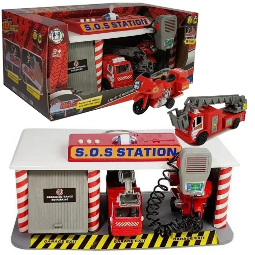 Игровой набор Пожарный гараж Essa Toys (свет, звук, действие) купить в Кишиневе