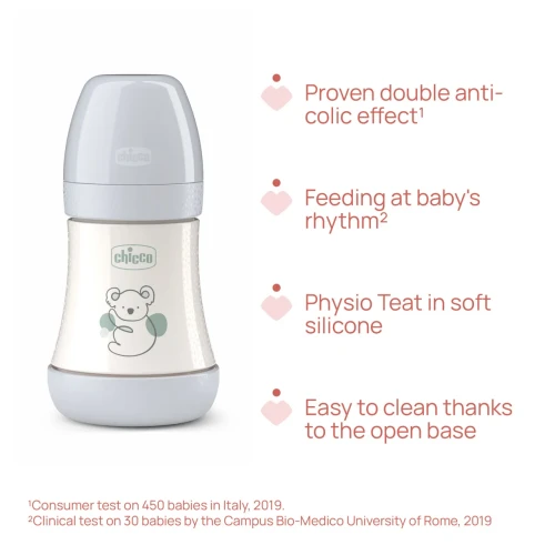 Biberon pentru bebeluși din plastic Chicco Perfect5 Koala Grey, 150 ml cumpăra în Chișinau