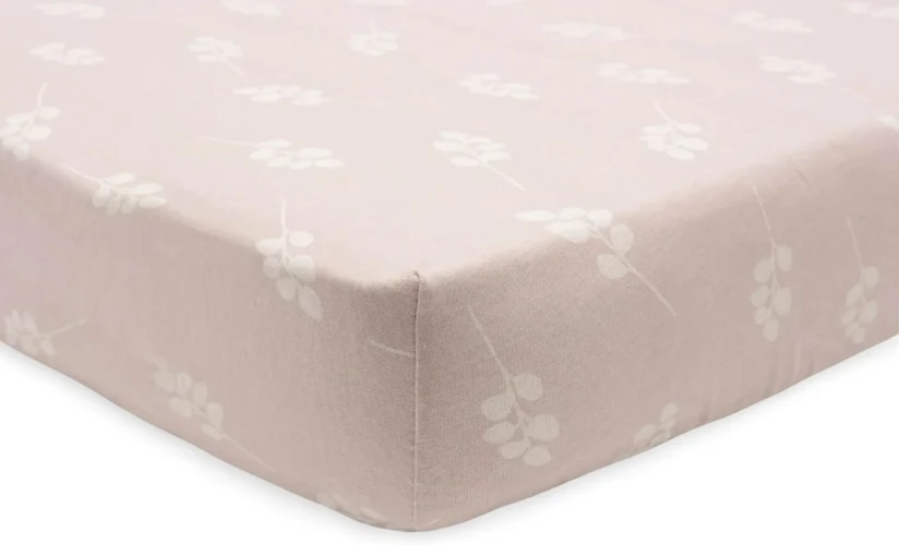 Простыня на резинке Jollein Jersey Twig Wild Rose, 120x60 см купить в Кишиневе