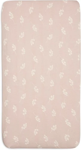 Простыня на резинке Jollein Jersey Twig Wild Rose, 120x60 см купить в Кишиневе