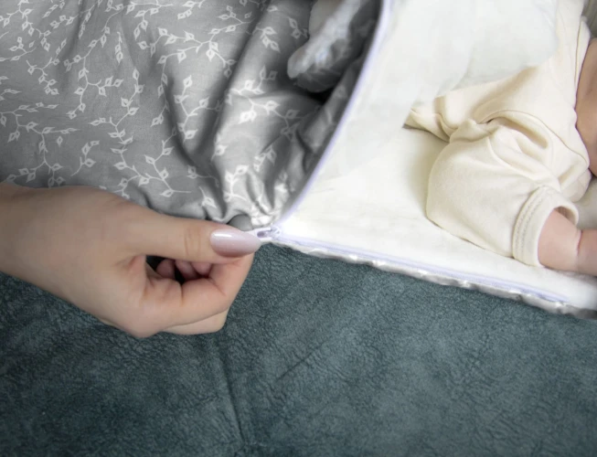 Многофункциональное хлопковое одеяльце BabyJem Серое, 43x80 см купить в Кишиневе