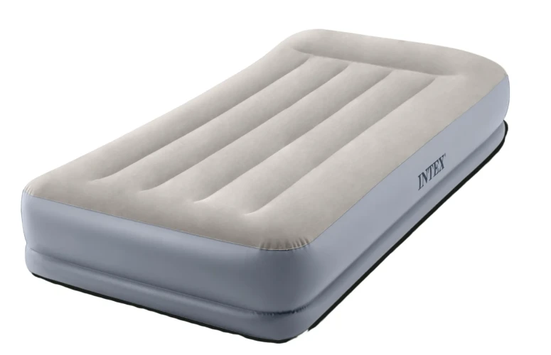 Saltea gonflabilă Intex Velur Twin Pillow Rest Mid-Rise cu tetieră și pompă electrică încorporată 220 V cumpăra în Chișinau