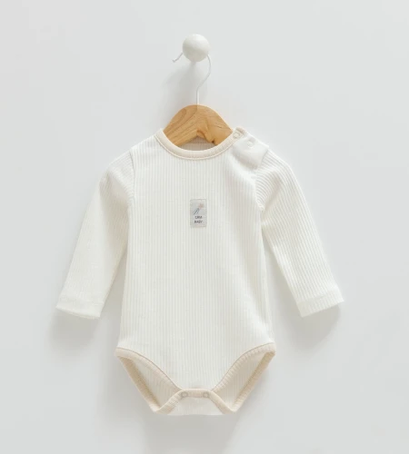 Body cu mânecă lungă Caramell Happy Boy Beige, 2 buc. (3-6L) cumpăra în Chișinau