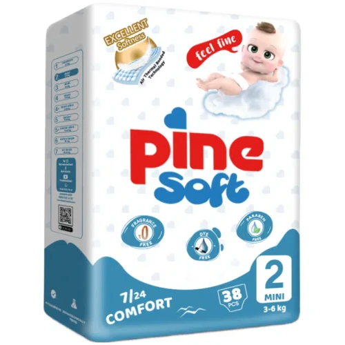 Подгузники Pine Soft 2 Mini (3-6 кг), 38 шт. купить в Кишиневе