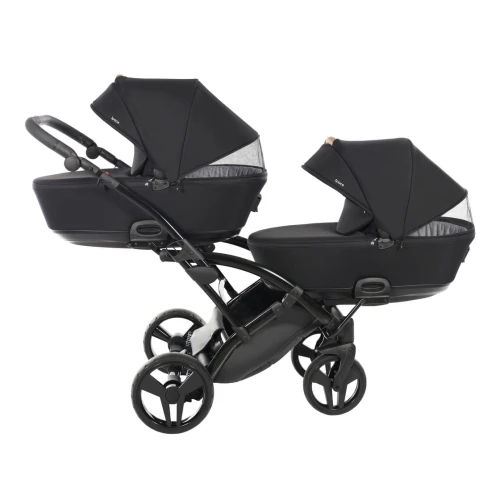 Cărucior pentru gemeni 2 în 1 Junama Space Duo Slim Ecco Black cumpăra în Chișinau