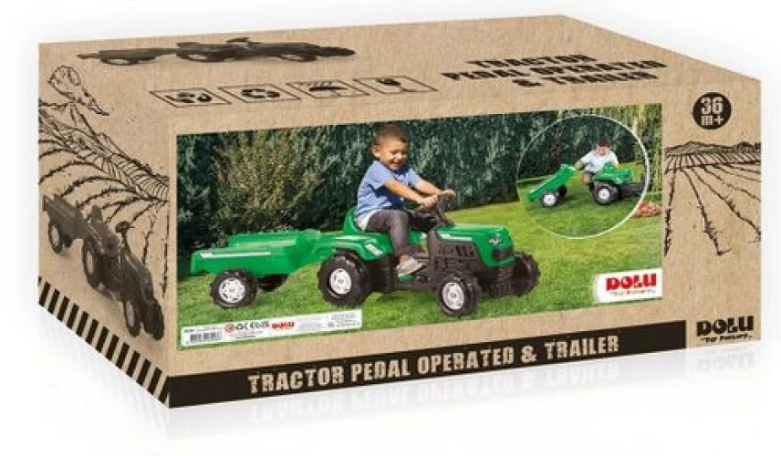 Tractor cu pedale Dolu, cu remorcă Green cumpăra în Chișinau