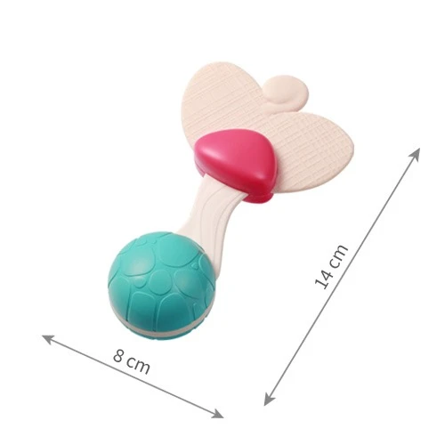 Погремушка BabyOno Leaf Beige с прорезывателем для зубов купить в Кишиневе