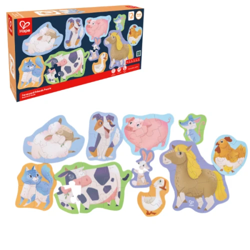Puzzle educativ Hape 10 în 1 Prietenii de la Fermă, 40 elemente cumpăra în Chișinau