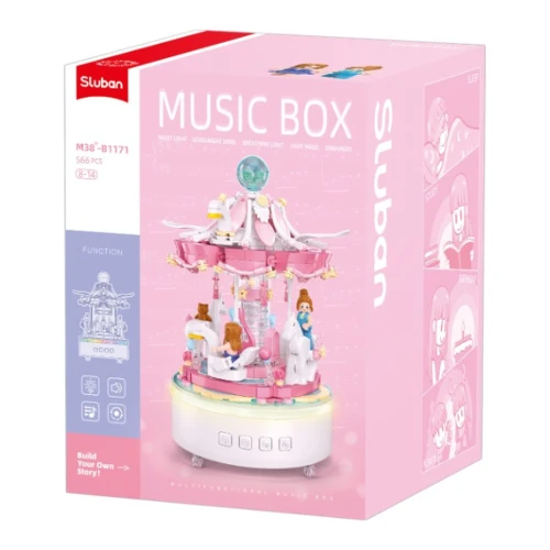 Set construcție Sluban Carusel muzical Music Box, 566 elemente cumpăra în Chișinau