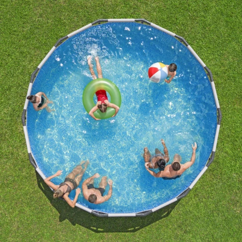 Piscină cu cadru metalic Bestway Steel Pro Max rotundă 427x122 cm, 15232 litri, cu pompă de filtrare cumpăra în Chișinau
