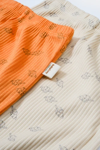 Pantaloni BabyCosy Modal Apricot & Beige, 2 buc. (12-18L) cumpăra în Chișinau
