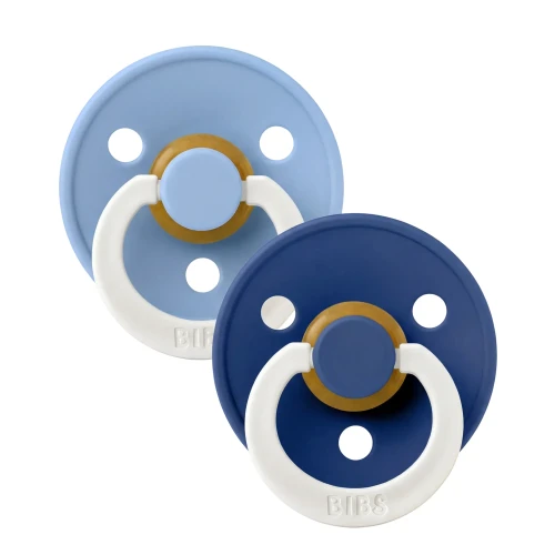 Круглые латексные соски Bibs Glow Sky Blue & Cornflower (0-6 мес.), 2 шт. купить в Кишиневе