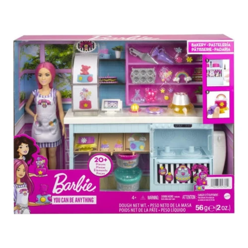 Set de joacă Barbie HGB73 Patiserie, păpușă cu păr roz și peste 20 de accesorii cumpăra în Chișinau