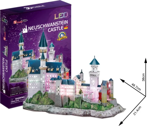 3D-пазл Cubic Fun Замок Нойшванштайн с LED-подсветкой, 128 элементов купить в Кишиневе