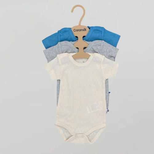 Боди с коротким рукавом Caramell Basic Beige, 3 шт. (1-3М) купить в Кишиневе