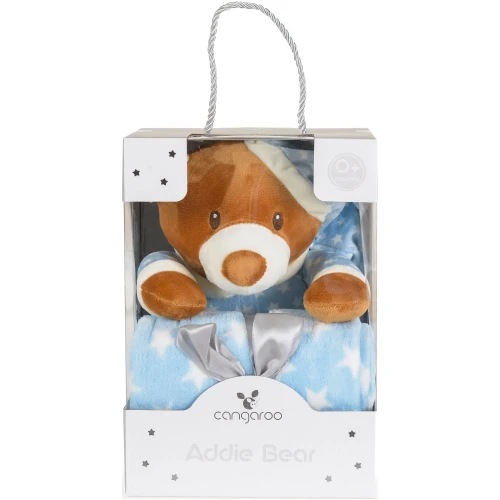 Пледик с игрушкой Moni Addie Bear Blue, 90x75 см купить в Кишиневе