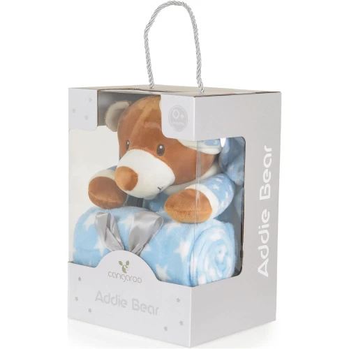 Пледик с игрушкой Moni Addie Bear Blue, 90x75 см купить в Кишиневе