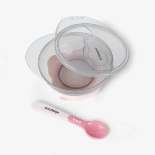 Bol cu ventuză și lingură Kikkaboo Pink, 250 ml cumpăra în Chișinau