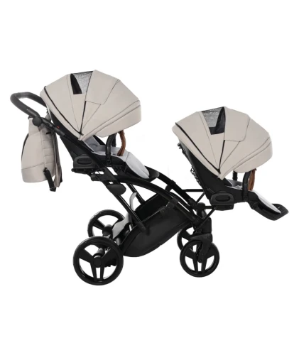 Cărucior pentru gemeni 2 în 1 Junama Space Duo Slim Ecco Beige cumpăra în Chișinau