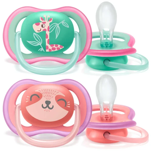 Ортодонтические силиконовые соски Philips Avent Ultra Air Girl (18 мес.+), 2 шт. купить в Кишиневе