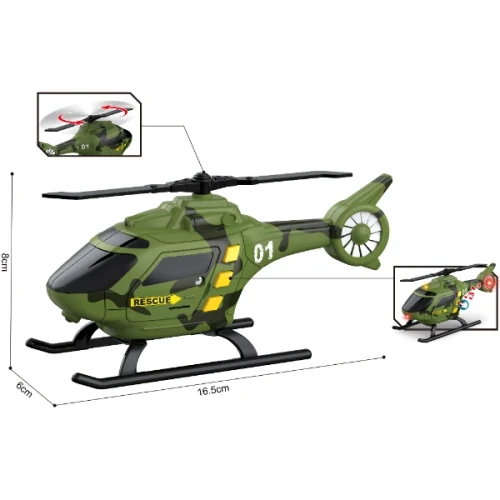 Elicopter militar de salvare Wenyi Military (lumini/sunete), scara 1:32 cumpăra în Chișinau