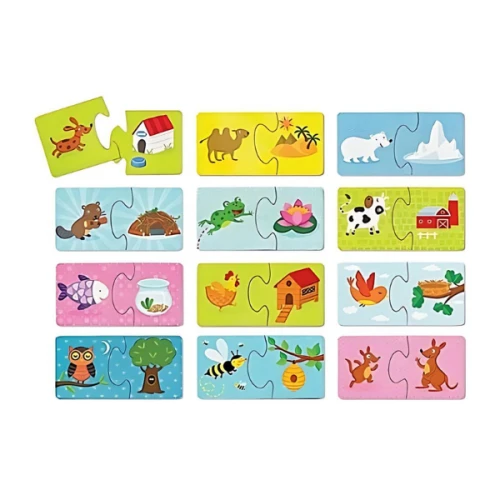 Обучающий пазл Toys Outlet Где живут животные, 12 элементов купить в Кишиневе