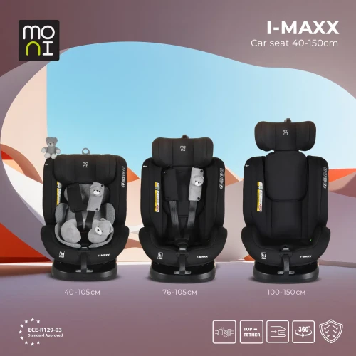 Scaun auto 40-150 cm (i-Size) Isofix Moni i-Maxx Space Grey, rotativ 360 cumpăra în Chișinau