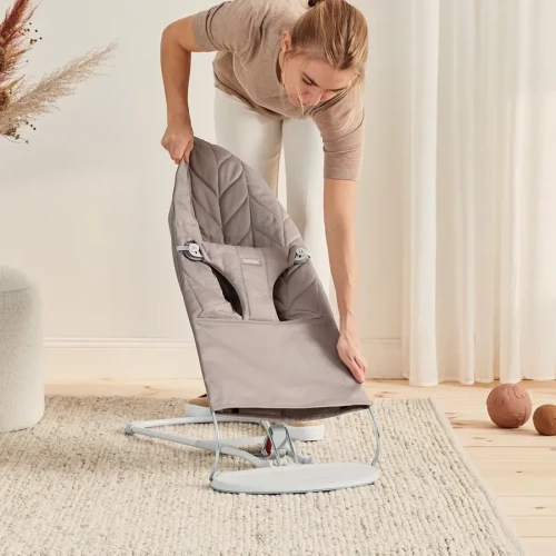 Balansoar BabyBjorn Bliss Woven Petal Quilt, Sand Grey cumpăra în Chișinau