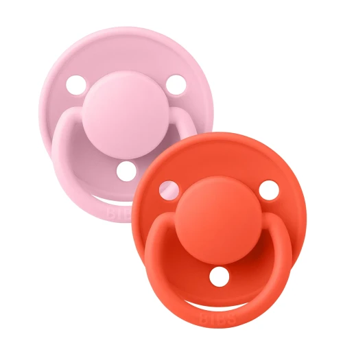 Круглые силиконовые соски Bibs De Lux Pink & Tango (0-36 мес.), 2 шт. купить в Кишиневе