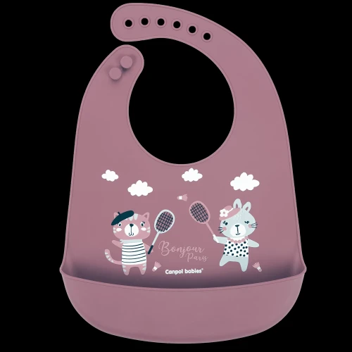 Слюнявчик силиконовый Canpol babies Bonjour Paris купить в Кишиневе