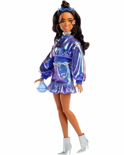 Кукла Barbie Fashionistas в блестящем фиолетовом платье купить в Кишиневе