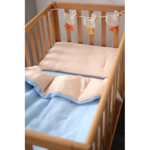 Комплект в кроватку Veres Blue-Beige (3 предметов), 120x60 cм купить в Кишиневе