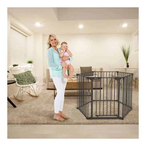 Poartă de siguranță-țarc DreamBaby Royale Converta 3 în 1 G2161BB, 6 panouri, 3,8 m, neagră cumpăra în Chișinau