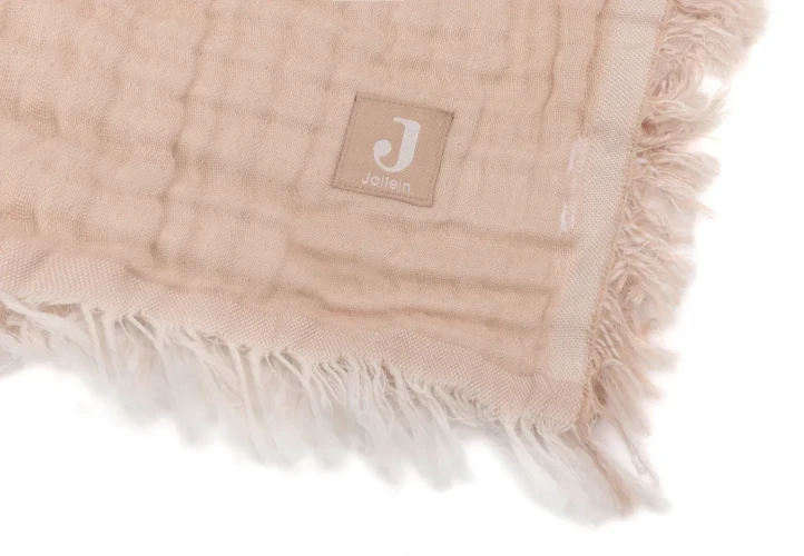 Păturică Jollein Fringe Moonstone & Ivory GOTS, 75x100 cm cumpăra în Chișinau