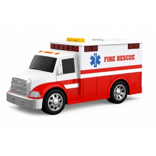 Set vehicule de salvare Wenyi Rescue cu fricțiune (lumini/sunete), scara 1:32 cumpăra în Chișinau