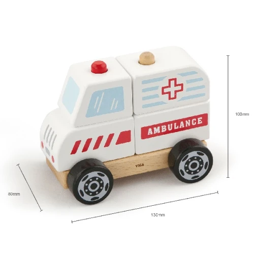 Jucărie educativă din lemn Viga Piramida Ambulanță cumpăra în Chișinau