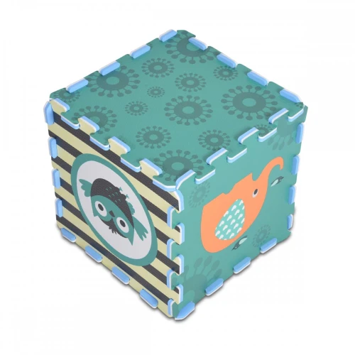 Covoraş pentru copii Moni Puzzle Elephant&Owl Multicolor, 31x31x1 cm, 9 buc. cumpăra în Chișinau