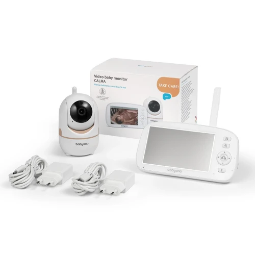 Видеоняня BabyOno Calma White & Beige, 5", 300 м купить в Кишиневе