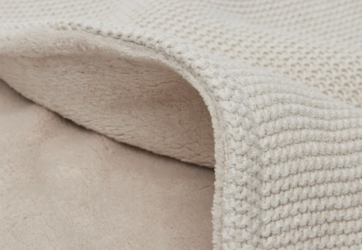 Пледик Jollein Basic Knit Nougat/Fleece, 75x100 см купить в Кишиневе