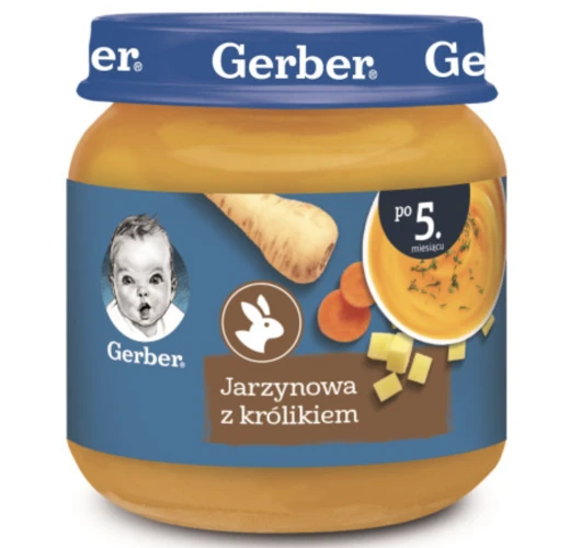 Суп-пюре Gerber с овощами и кроликом (5 мес+), 125 г купить в Кишиневе
