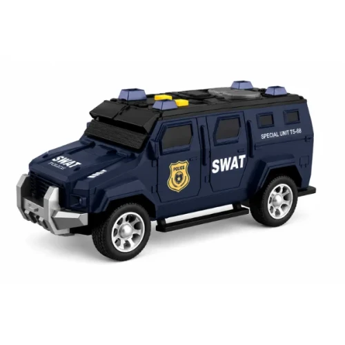 Set vehicule de poliție Wenyi Police cu fricțiune (lumini/sunete), scara 1:32 cumpăra în Chișinau