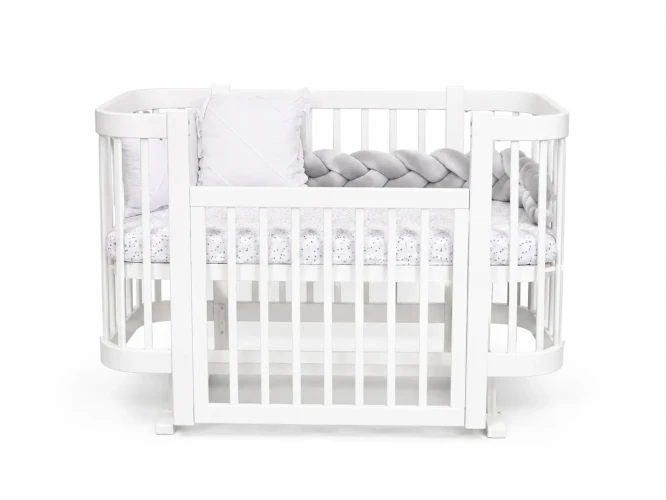 Set Pătuț Kuzea Miya White + Comoda-măsuță de înfășat HappyBaby Standart 800 PAL White cumpăra în Chișinau