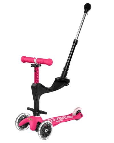 Trotinetă Micro Mini 3in1 Deluxe Plus LED Pink cumpăra în Chișinau