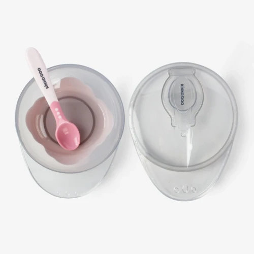 Bol cu ventuză și lingură Kikkaboo Pink, 250 ml cumpăra în Chișinau